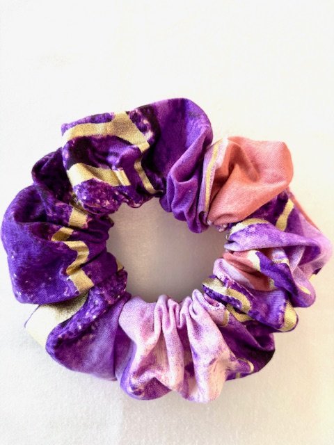 Chouchou wax violet terracotta doré fait main