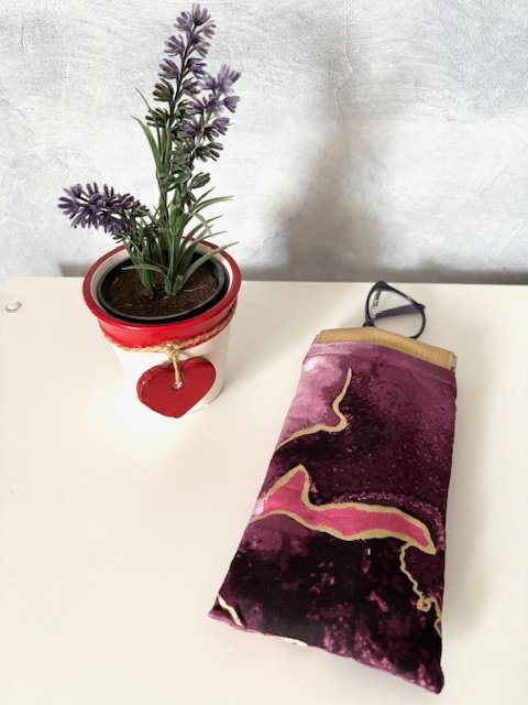 Étui à Lunettes wax rose doré