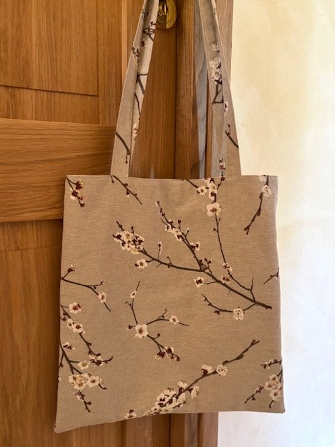 Tote-Bag en toile imprimée Fleurs de cerisiers